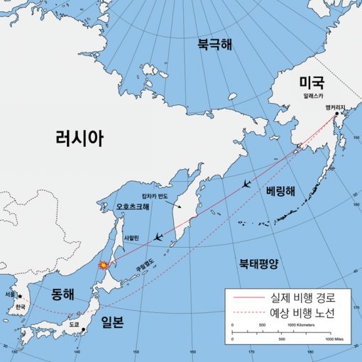 당시 대한항공기는 시간이 지날수록 예상 비행 노선을 벗어나기 시작했으며, 격추 당시에는 계획보다 약 600㎞ 떨어진 지점을 날고 있었다.