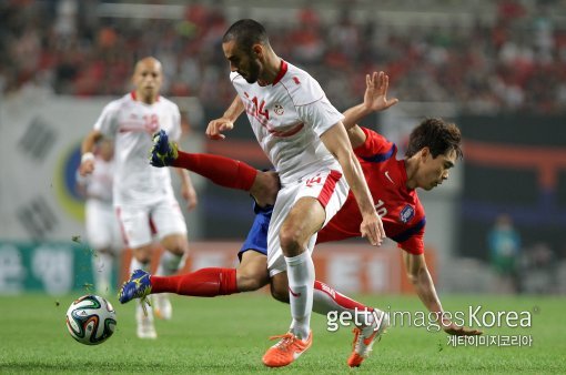지난 2014년 튀니지와의 평가전 모습. 사진=ⓒGettyimages이매진스