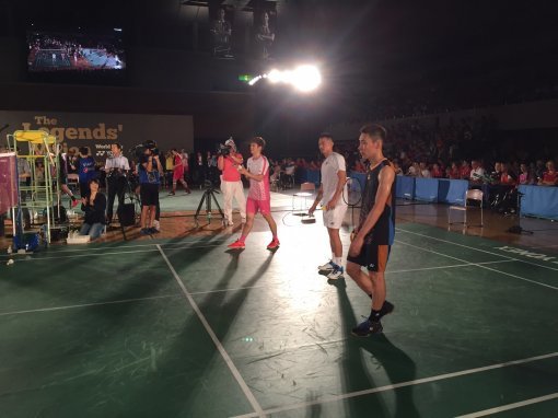 일본에서 열린 전설적인 배드민턴 스타들의 행사인 요넥스 레전드 비전 월드 투어에 한국 선수로는 유일하게 참가한 이용대와 유연성.