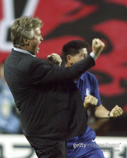 2002 월드컵 당시 히딩크 감독. 사진=게티이미지코리아