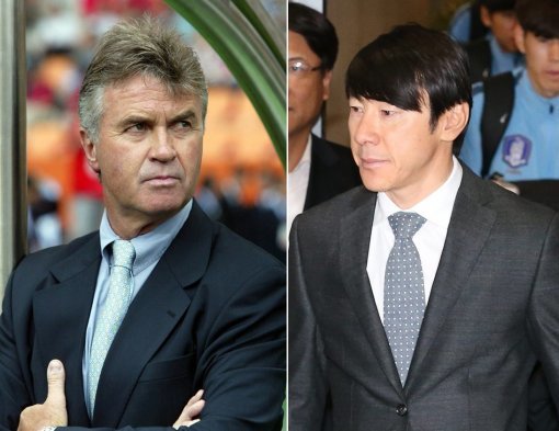 사진=히딩크 전 감독과 신태용 감독/동아일보DB