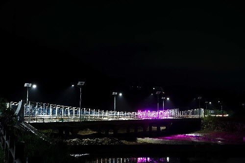 강원 평창군 2018 겨울올림픽 개폐회식장 일대에 안심가로등 90개를 설치했다. 한국수력원자력 제공