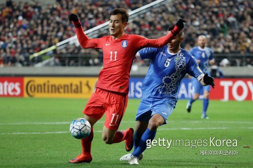 축구대표팀 지동원. 사진=게티이미지코리아