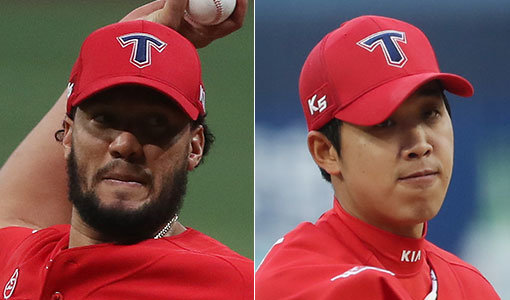 KIA 헥터-임기영(오른쪽). 사진제공｜스포츠코리아