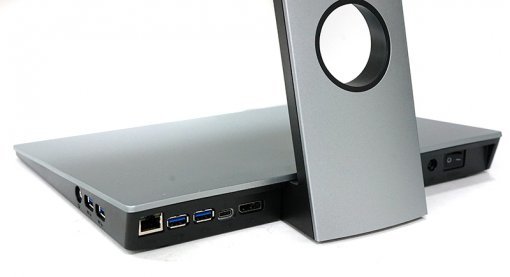 벤큐 PD2710QC의 스탠드 후면의 추가 단자는 USB-C(썬더볼트3)에 연결하면 쓸 수 있다. (출처-IT동아)