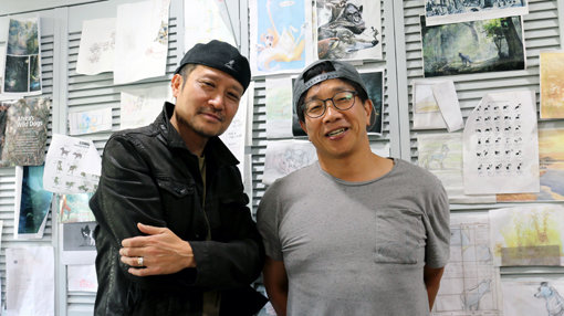 오성윤 감독(왼쪽)과 박철민 배우는 이번 작품에 대해 간절하면서도 자신감이 가득한 모습이었다. 서로에 대한 믿음이 바탕에 있는 사이 같아 보였다. 인터뷰 도중 박철민 배우가 즉석에서 낸 아이디어를 오성윤 감독이 에필로그에 반영하기도 했다. 영화가 끝난 후 캐릭터별 에필로그도 꼭 챙겨봐야 할 듯.사진제공｜코리아문화수도조직위