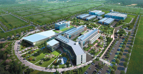 대구시가 글로벌 물산업 허브도시로 성장하고 있다. 달성군 구지면에 짓고 있는 물산업 클러스터 진흥시설. 대구시 제공