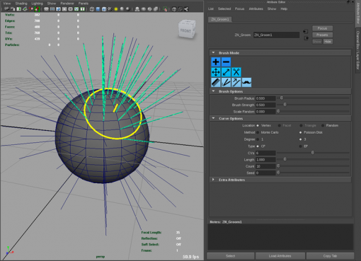 < 덱스터 ZENN의 마야 곡선 툴, 출처: 덱스터 스튜디오 >(출처=IT동아)