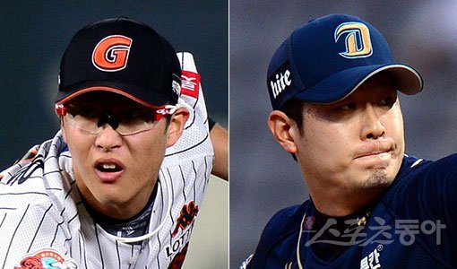 롯데 박세웅-NC 최금강(오른쪽). 스포츠동아DB