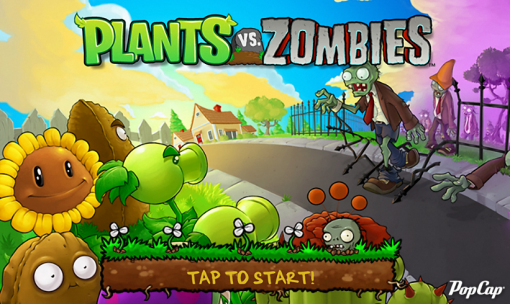 (귀여운 식물과 좀비들의 싸움을 다룬 '플랜츠 VS 좀비')(출처=게임동아)
