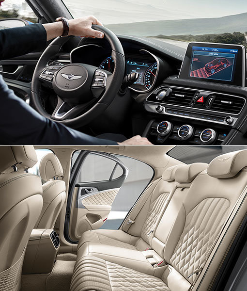 실내 인테리어-뒷좌석 디자인(아래)