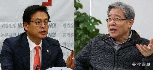 (왼쪽부터) 정우택 자유한국당 원내대표, 함승희 강원랜드 사장