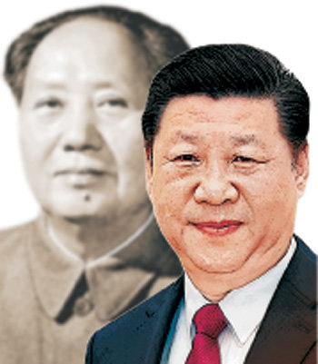 마오쩌둥(왼쪽)과 시진핑
