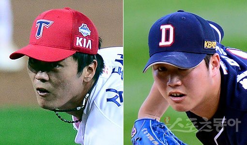 KIA 심동섭-두산 함덕주(오른쪽). 스포츠동아DB