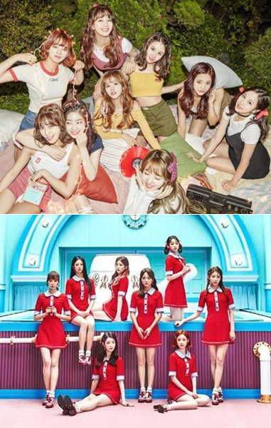 걸그룹 트와이스(위쪽)-구구단. 사진제공｜JYP엔터테인먼트·젤리피쉬엔터테인먼트