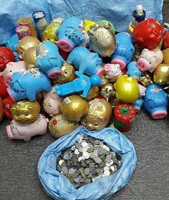 최근 익명의 기부자가 울산 북구에 전달한 돼지저금통. 울산 북구 제공