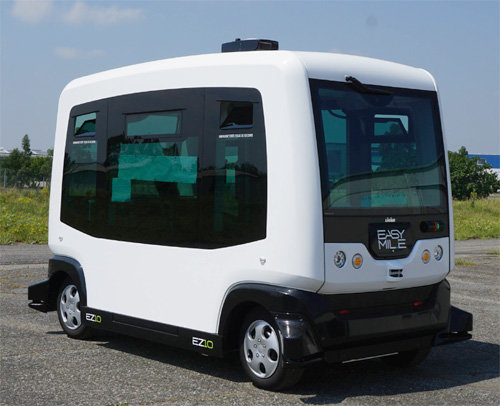 프랑스 툴루즈에 있는 자율주행버스 개발회사 ‘이지마일’이 실험 중인 자율주행버스.
