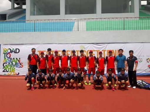 2018 인도네시아 자카르타 아시아경기 정구 테스트 이벤트에 출전한 한국 정구 남녀 대표팀.