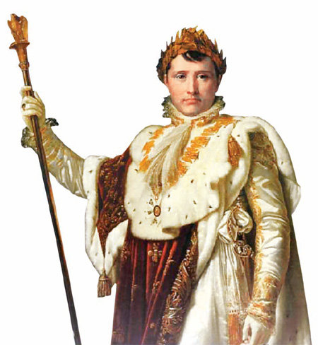왕관 쓴 나폴레옹의 모습이 담긴 초상화 오스나 제공