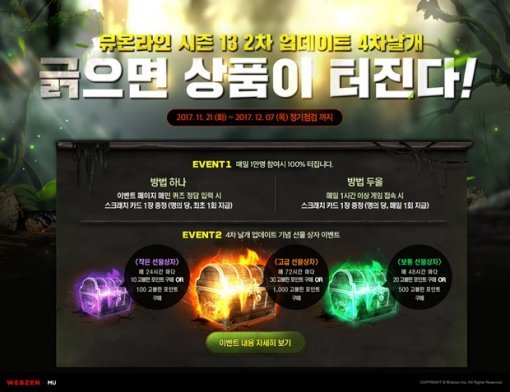 뮤온라인 캐릭터 4차 날개 업데이트(출처=게임동아)