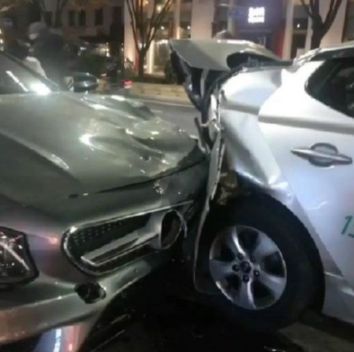 태연 교통사고. 사진=네이트 판