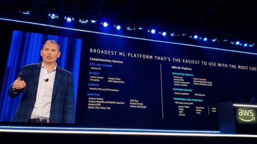 <AWS의 인공지능 서비스에 대해 설명 중인 앤디 재시 AWS CEO>(출처=IT동아)