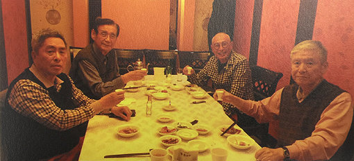 담연 임철순, 백교 권혁승, 하석 박원규, 여산 윤국병(왼쪽부터 시계 방향으로).