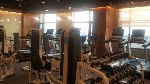 <닥터짐과 연동되는 피트니스 센터 전경. 운동 기구마다 NFC 태그가 설치되어 있다>(출처=IT동아)