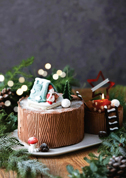 파리바게뜨의 ‘캠핑산타와 캠프파이어’ 케이크. 사진제공｜파리바게뜨