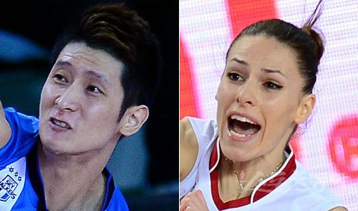 현대캐피탈 문성민-도로공사 이바나(오른쪽). 스포츠동아DB