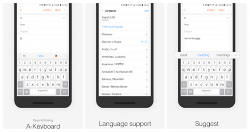 109개 언어를 지원하는 에이키보드(출처=IT동아)