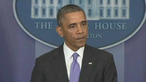 버락 오바마 대통령의 연설 장면