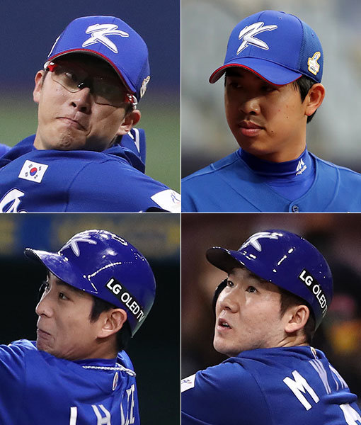 롯데 박세웅-KIA 임기영-NC 박민우-넥센 이정후(왼쪽 상단부터 시계방향으로). 사진제공｜스포츠코리아