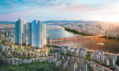 ‘한강 옥수 우림필유’ 조감도.