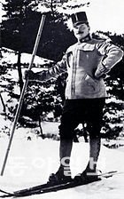 1911년 일본에 스키와 기술을 전수한 오스트리아헝가리제국의 데오도르 에들러 폰 레르히 소령. 일본스키발상기념관 소장 사진.