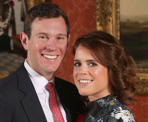 유지니 공주(오른쪽)와 약혼남 잭 브룩스뱅크. 사진 출처 영국왕실 공식 트위터