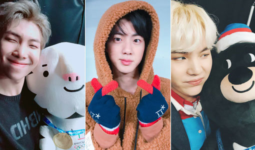 방탄소년단의 공식 트위터 계정에 올라온 평창 동계올림픽 관련 사진들. 사진출처｜방탄소년단 공식 트위터