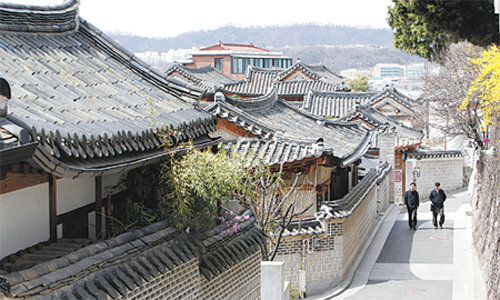 조선시대 승문원이 들어섰던 종로구 북촌의 한옥마을.