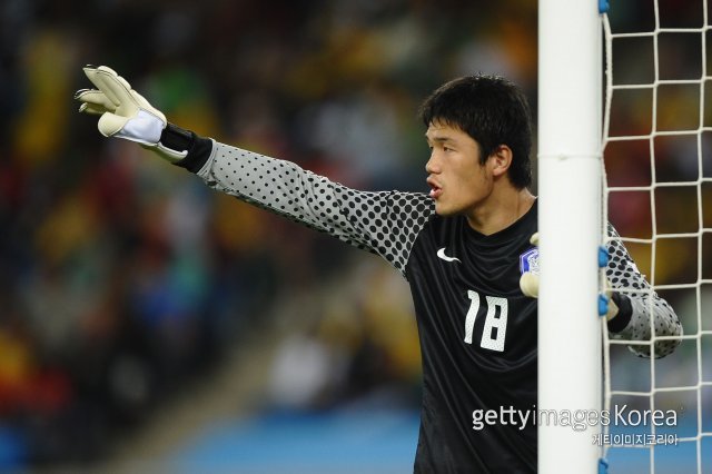 2010 남아공 월드컵 당시 정성룡. 사진=게티이미지코리아