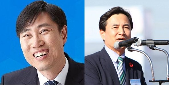 (왼쪽부터) 하태경 바른정당 최고위원, 김진태 자유한국당 의원