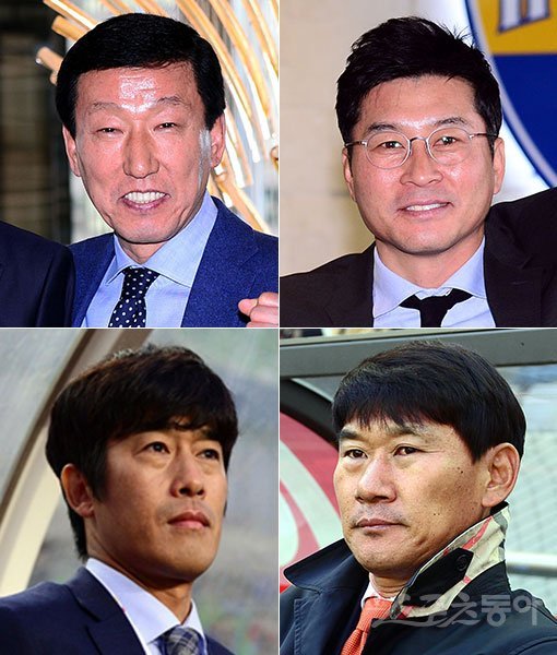 전북 최강희 감독-울산 김도훈 감독-제주 조성환 감독-수원 서정원 감독 (왼쪽 상단부터 시계방향으로). 스포츠동아DB