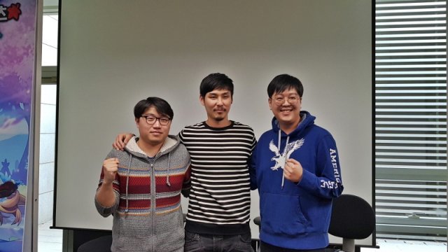 (왼쪽부터) 이진훈 파트장, 고세준 디렉터, 나승균 사업실장 (출처=게임동아)