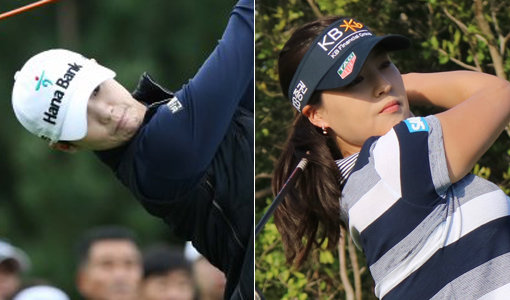 박성현-전인지(오른쪽). 사진제공｜LPGA KEB하나은행 챔피언십 대회본부