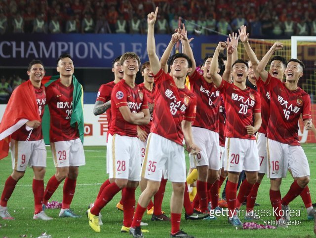 2015 AFC 챔피언스리그에서 우승을 거둔 광저우. 사진=게티이미지코리아