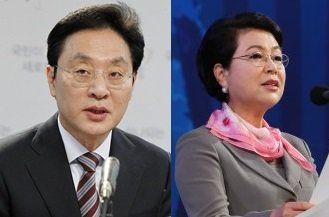 (왼쪽부터) 정두언 전 새누리당 의원. 김윤옥 여사. 사진=동아일보DB