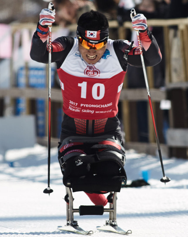 노르딕스키 대표 신의현은 평창 겨울패럴림픽에서 한국에 사상 첫 금메달을 안겨줄 선수로 손꼽힌다. 대한장애인체육회 제공