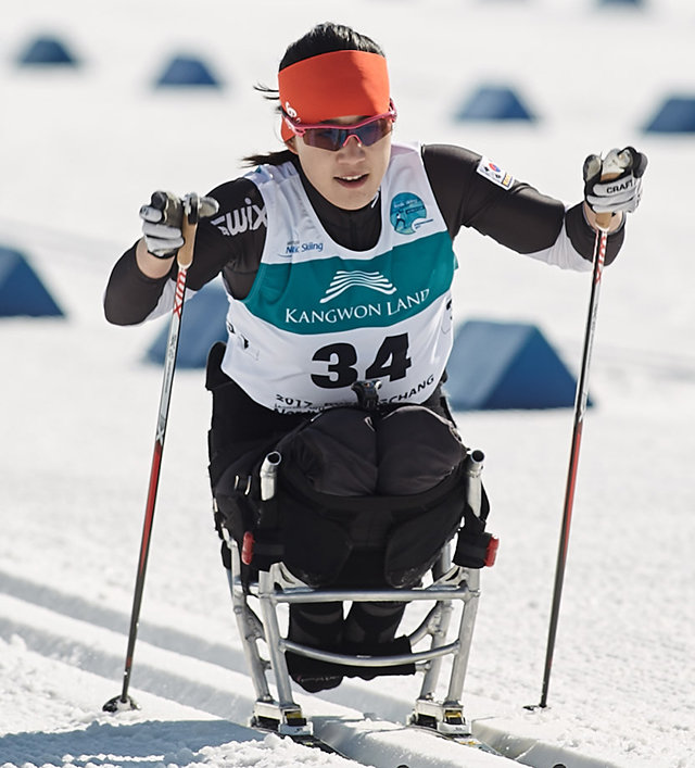 2018년 평창 겨울패럴림픽에 출전하는 서보라미는 한국 장애인 크로스컨트리 스키 여자 1호 국가대표다. 그는 “안방에서 대회가 열리는 만큼 자신감이 넘친다”고 말했다. 대한장애인체육회 제공