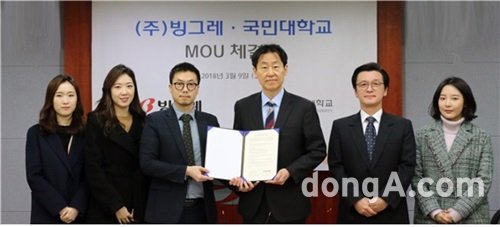 ▲ 국민대-빙그레 산학협력 MOU 체결