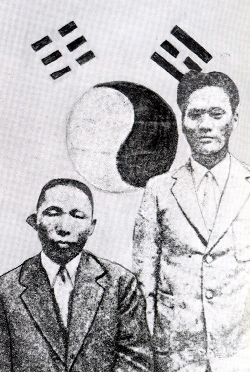 1932년 4월 29일 윤봉길 의사의 훙커우 의거 이후 일제는 백범 김구 암살 공작을 은밀히 추진했다. 훙커우 의거 직전 백범(왼쪽)과 윤 의사. 동아일보DB