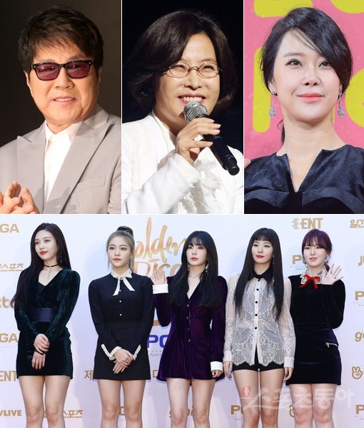 사진=남측 예술단 평양 공연 ‘봄이 온다’ 무대에 서는 가수 조용필, 이선희, 백지영과 걸그룹 레드벨벳(맨 왼쪽 상단부터 시계 방향으로). 동아닷컴DB·스포츠동아DB